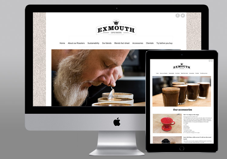 Exmouth Coffee Roasters homepage