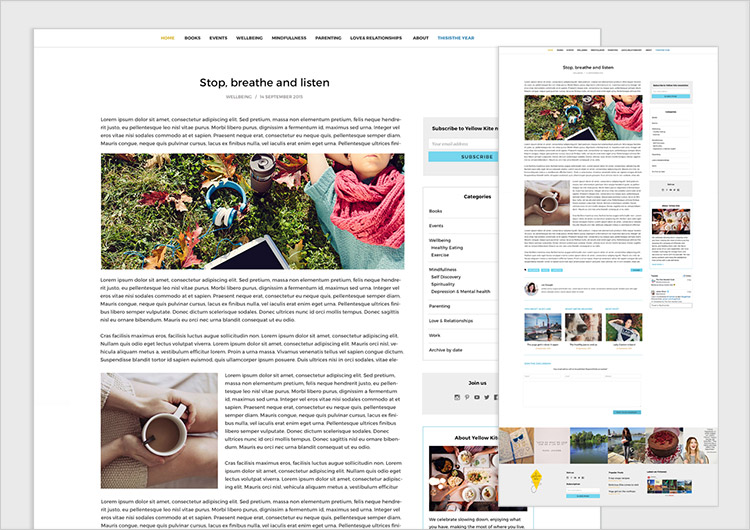 Yellow Kite Blog homepage